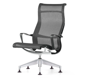 SETU - Swivel mesh office chair with armrests by Herman Miller - view 3